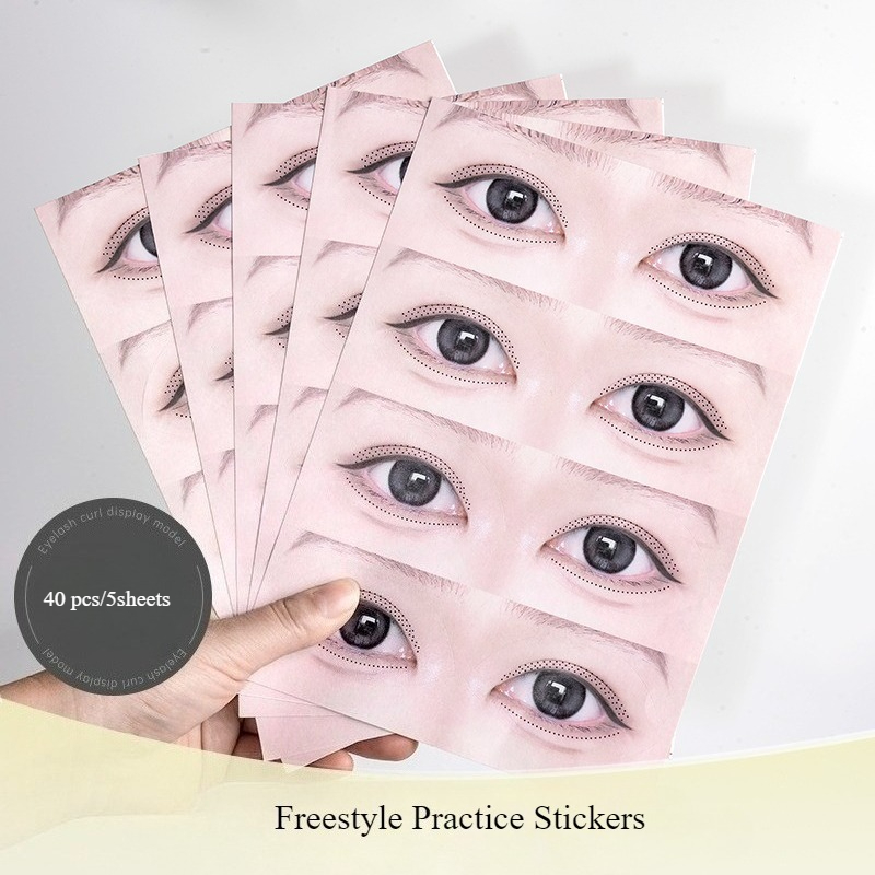 40PCS/5 Sheets Eyelash Practic - Eyelash Extension Menu ulasan dan harga