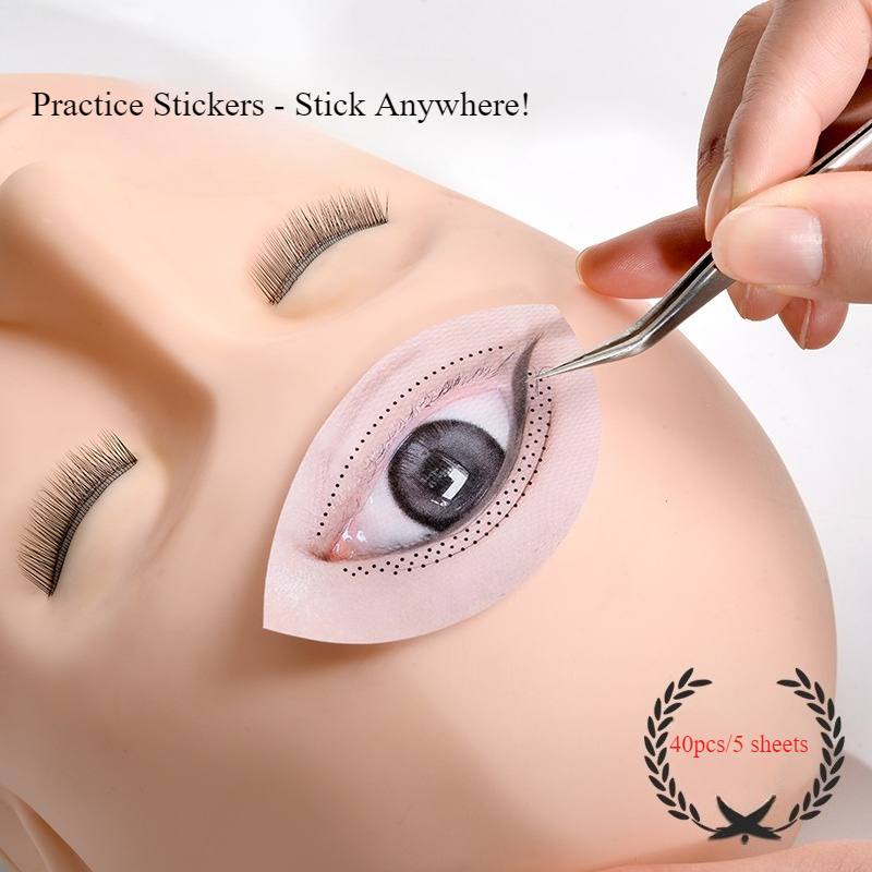 40PCS/5 Sheets Eyelash Practic - Eyelash Extension Menu ulasan dan harga