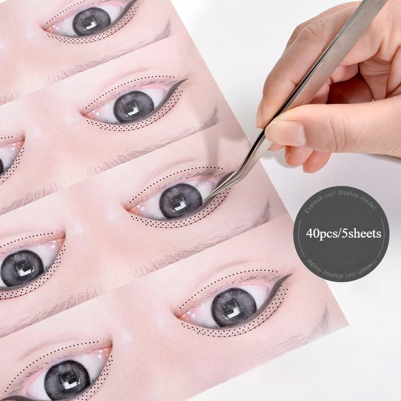 40PCS/5 Sheets Eyelash Practic - Eyelash Extension Menu ulasan dan harga