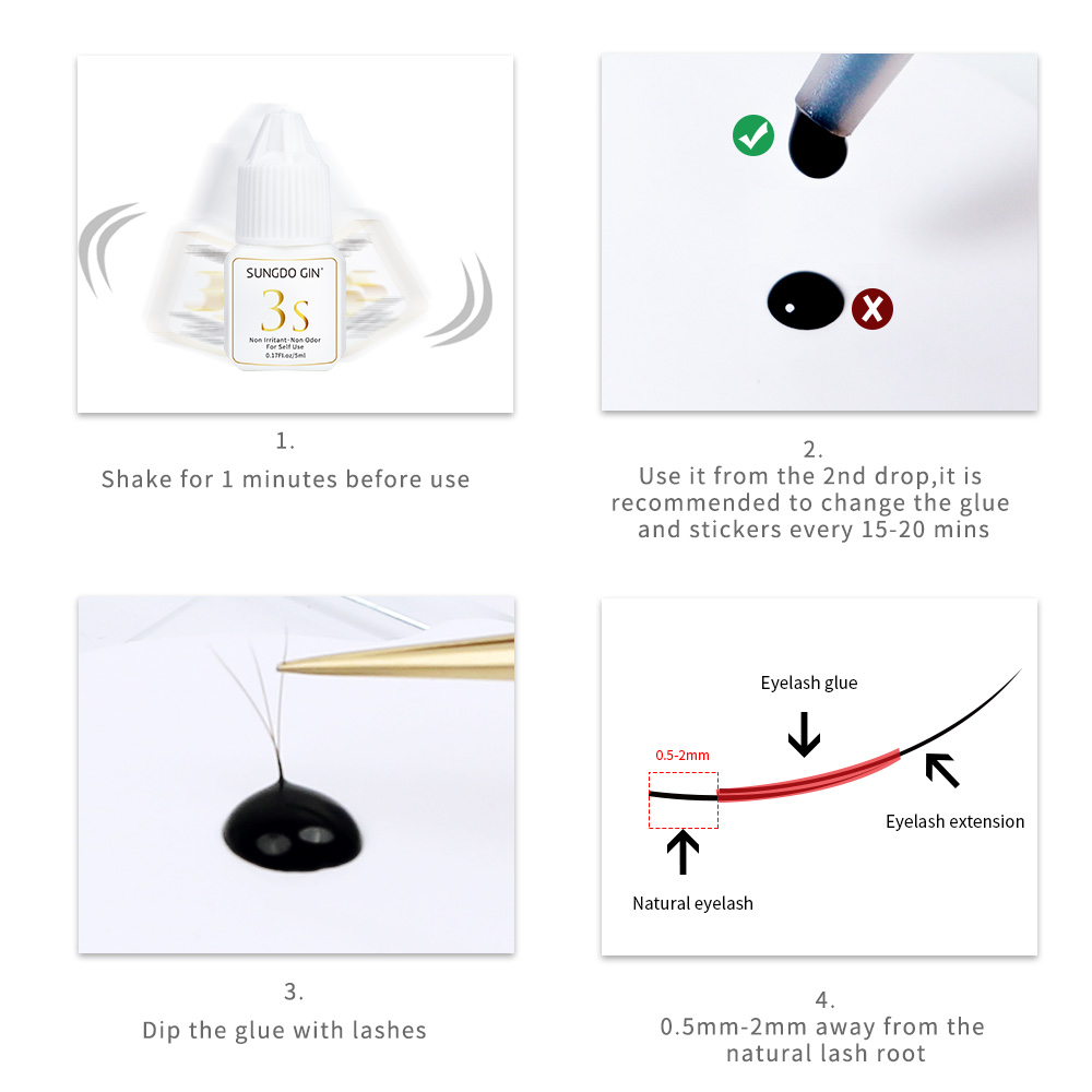 Eyelash Extension Glue 3S Fast - Eyelash Extension Open Eye ulasan dan harga