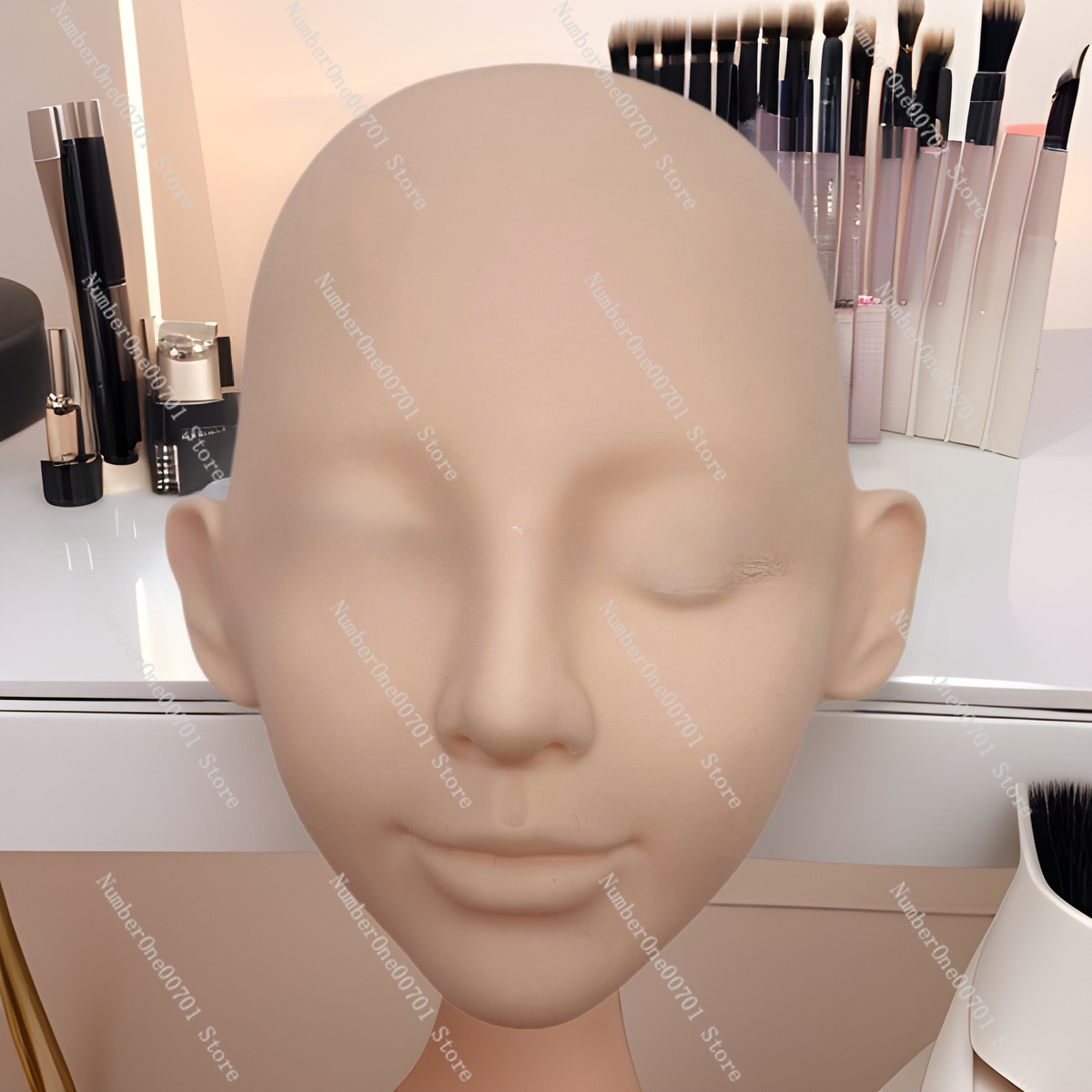 3-Layer Silicone Mannequin Hea - Eyelash Extension Open Eye ulasan dan harga