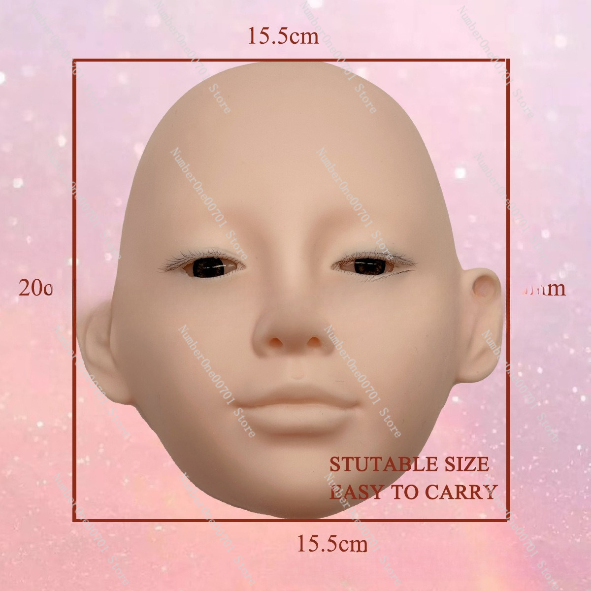 3-Layer Silicone Mannequin Hea - Eyelash Extension Open Eye ulasan dan harga