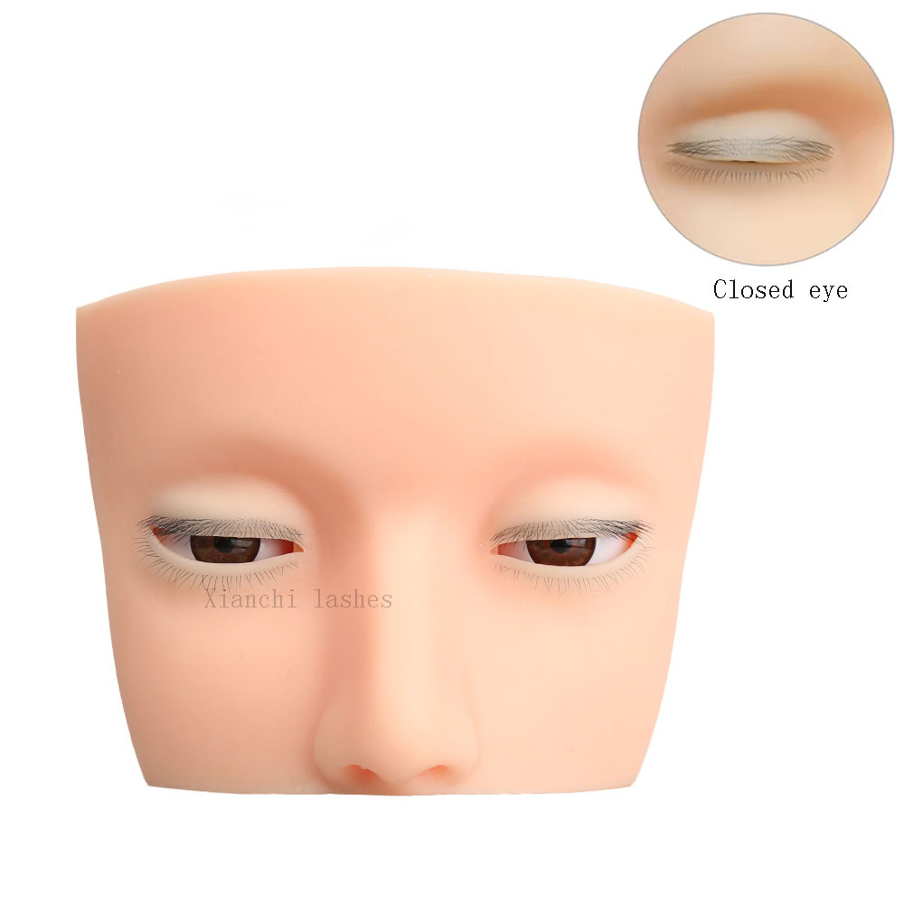 4 Layered Mannequin Head for E - Eyelash Extension Open Eye ulasan dan harga