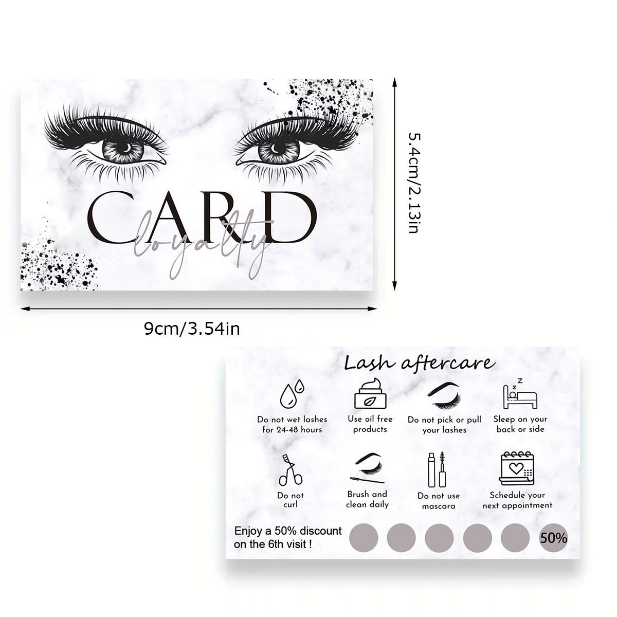 50Pcs/lot Marble Eyelash After - Eyelash Extension Menu ulasan dan harga